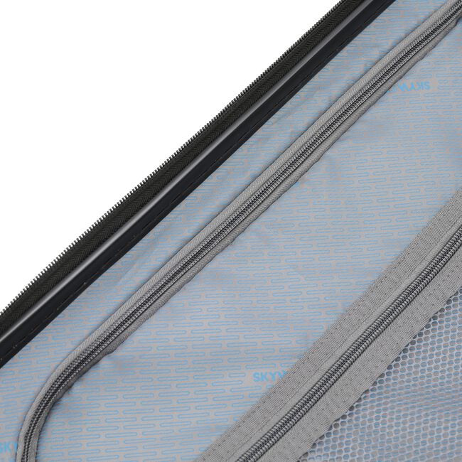 Cabin Bag Lightweight Luggage - Metallic Silver