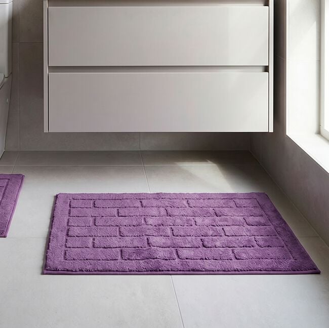 COTTON BRICK LAVENDER 50x80 Bath Mat