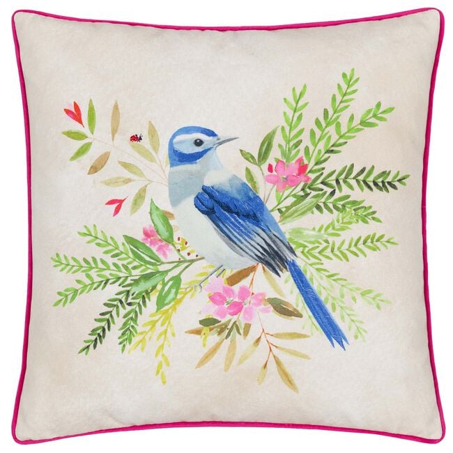 Evans Lichfield Hill Bluebird Cushion 45cm x 45cm
