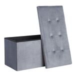 Storage Bench Ottoman - Charcoal 