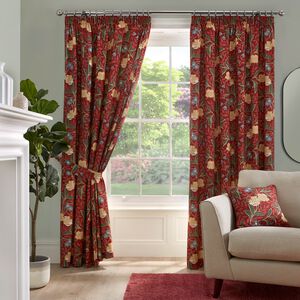 DREAMS & DRAPES Sandringham Red 66x54 Curtain
