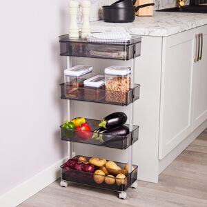 Storage Master 4-Tier Rolling Trolley Cart