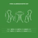 Forio Aluminium 3 Piece Bistro Set