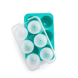 Lekue XL Sphere Ice Cube Tray With Lid - Turquoise