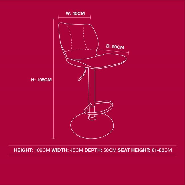 Kerr Bar Stool Charcoal