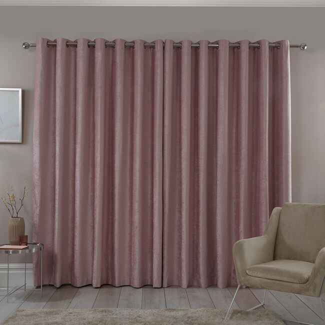 BLACKOUT & THERMAL TEXTURED ROSE 90x72 Curtain