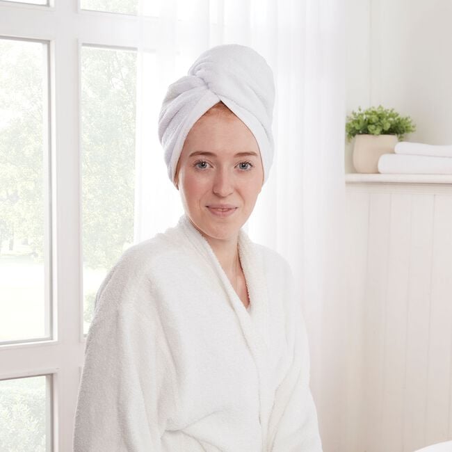 TURKISH COTTON SUPERSOFT WHITE Hair Wrap