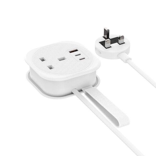 Budi 3 Port Mains Charger 1.5m Cable