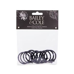 Metal Rings Matte Black 10 Pack