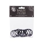 Metal Rings Matte Black 10 Pack