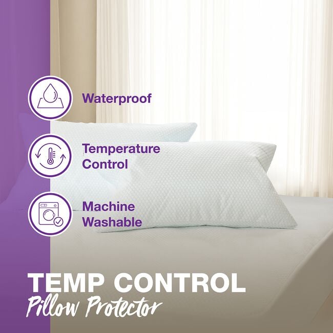 Temp Control Waterproof Pillow Protector Pair