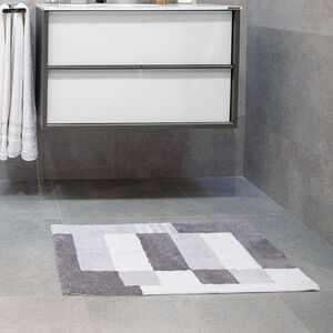 Boxes Grey Bath Mat 50cm x 80cm