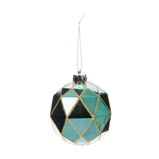 6-Pack Green Luxury Bauble Set