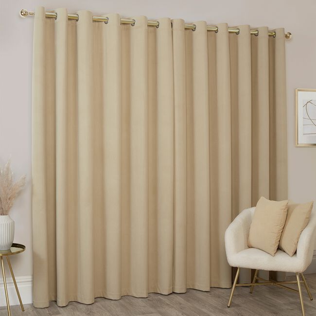 BLACKOUT & THERMAL CORDUROY NATURAL 66x54 Curtain