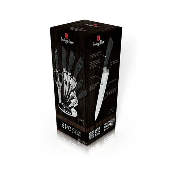 Berlinger Haus Smoked Wood Knife Block Set 8 Piece