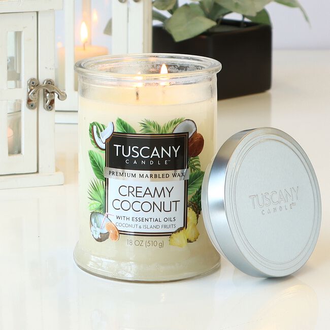 Tuscany Double Wick Creamy Coconut Candle 18oz
