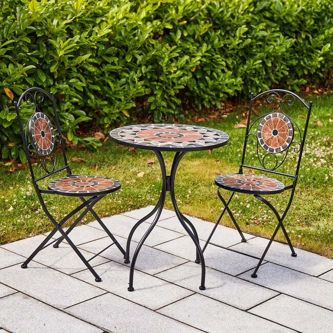 Diamond Mosaic Bistro Set 3 Piece