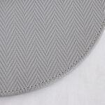 Reversible Round Herringbone Placemats - Grey