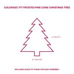 Colorado 7ft Frosted Pine Cone Christmas Tree
