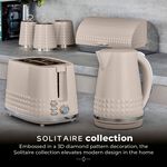 TOWER SOLITAIRE BEIGE 2 Slice Toaster