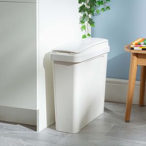 Casa Snow White Slim Swing Bin 25L