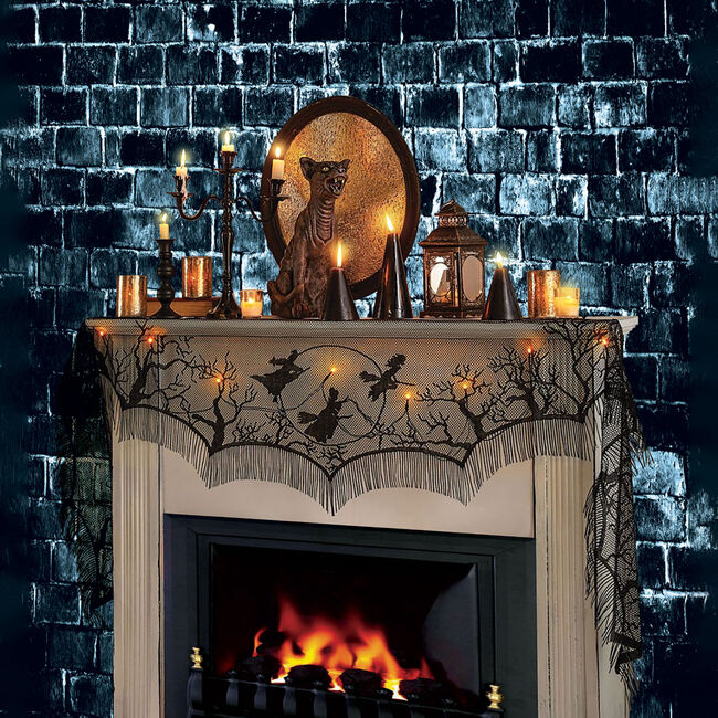 Halloween Light Up Mantel Runner 2.4M