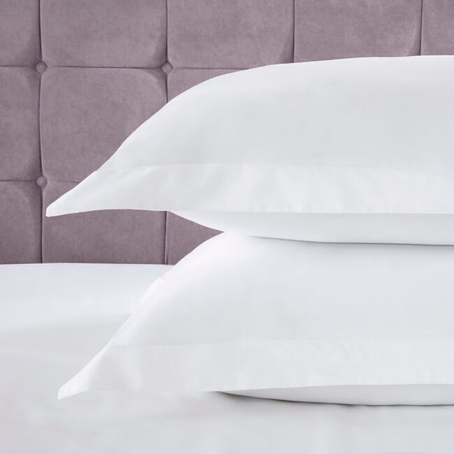 OXFORD PILLOWCASE PAIR 200 Thread Cotton White 2J