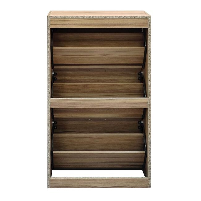 Herringbone Haven Three Door Shoe Cabinet