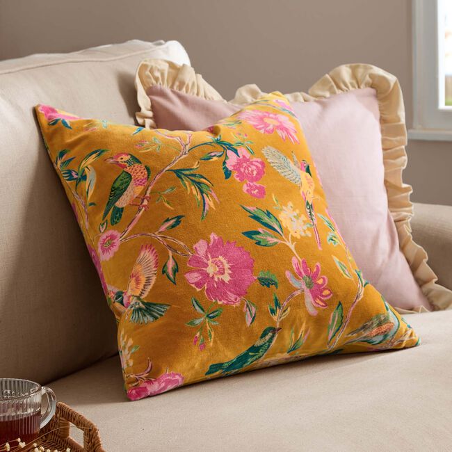 WYLDER AVIARY GOLD 50X50 Cushion