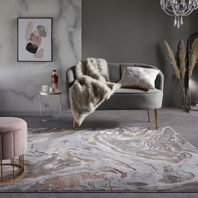 MARBLED BLUSH 80x150cm Rug