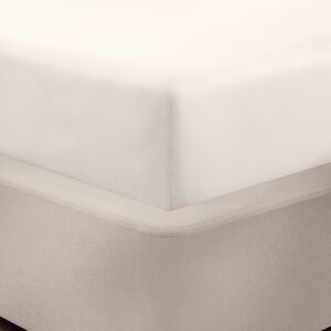 DOUBLE FITTED SHEET 400 Threadcount Bamboo/Cotton White
