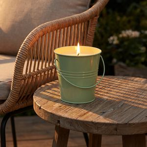 Metal Bucket Citronella Candle