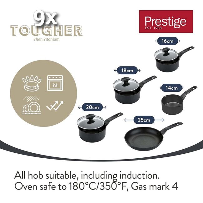 Prestige 9x Stronger 5 Piece Cookware Set