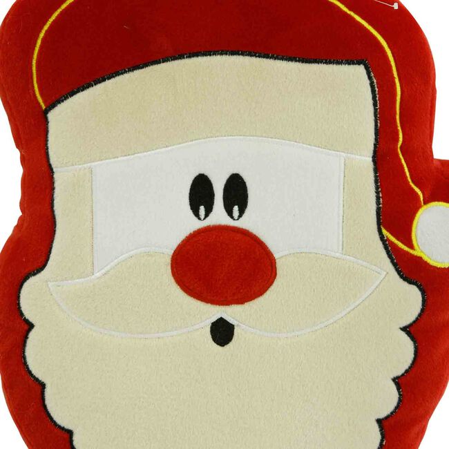 Santa Claus Cushion 38cm - Red