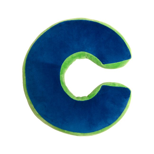 LETTER C Cushion Blue/Green