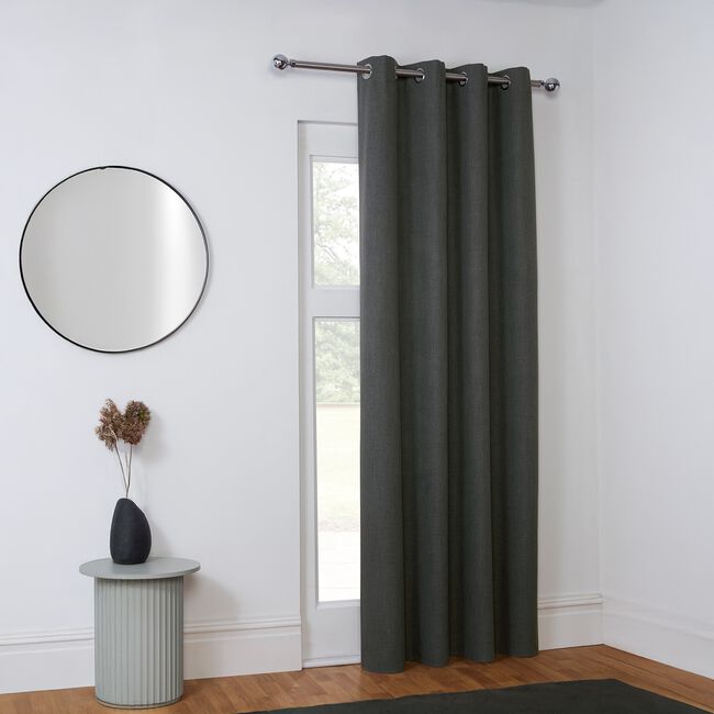 HACKNEY BLACKOUT CHARCOAL 135x240cm Curtain Panel 