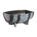 Half Barrel Plant Pot Grey 12"