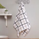 Multi Check Tea Towel - Black