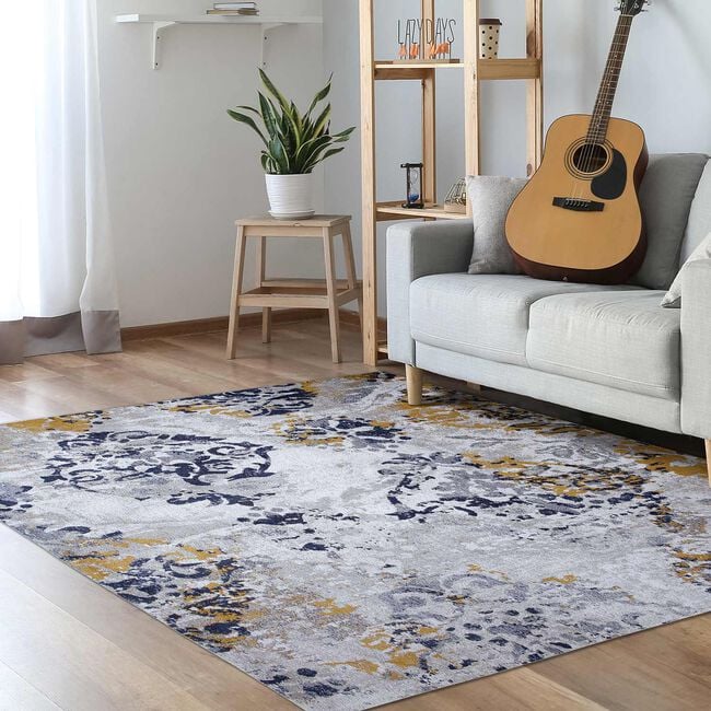 SALLY NAVY/OCHRE 80x150cm Rug 