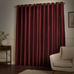 ELEGANZA FAUX SILK RED 66x54 Curtain