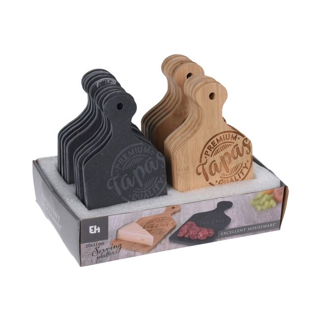 Excellent Houseware Slate or Bamboo Cheese Board
