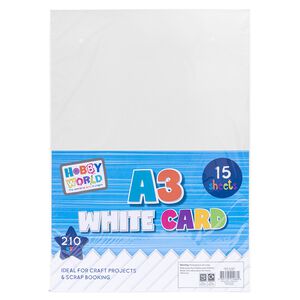 Hobby World A3 White Card - 15 Sheets