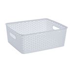 Geometric Storage Basket 14.5L - White