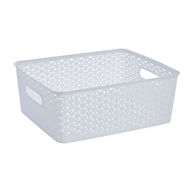 Geometric Storage Basket 14.5L - White