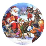 Santa Comes to the Village Cookie Plate