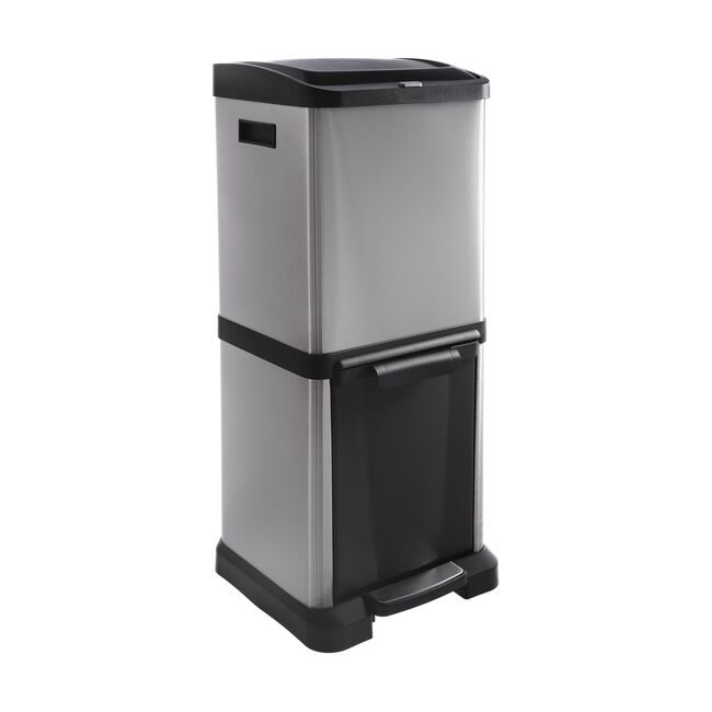 34L Stacked Double Recycling Kitchen Bin