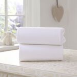 Clair De Lune White Cot Bed Fitted Sheet - 2 Pack