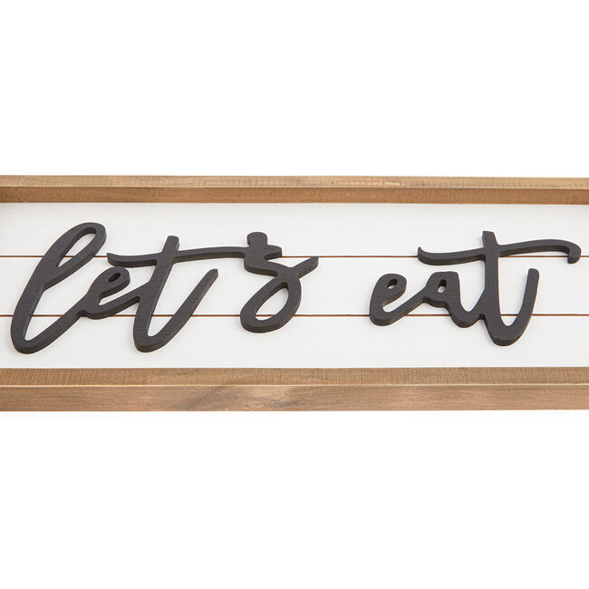 Let's Eat Quote Framed Wall Décor