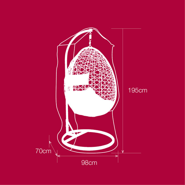 Deluxe 380GSM Egg Swing Chair Cover 