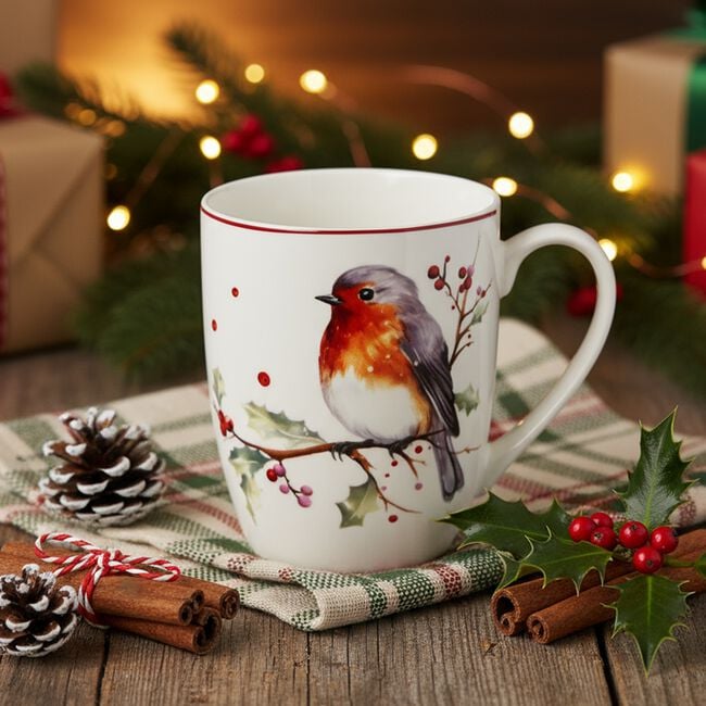 Love Christmas Robin Mug